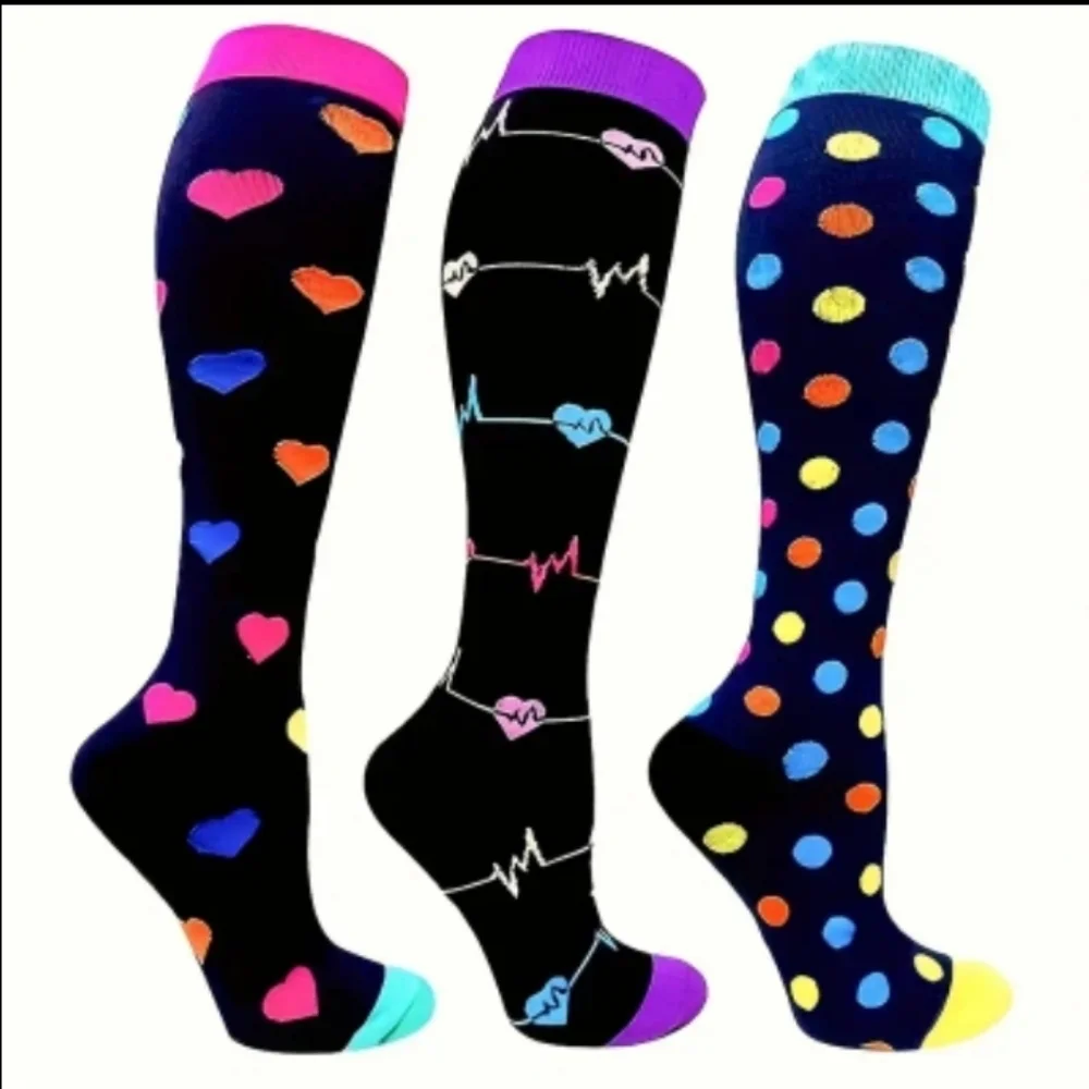 Heart/Polka-dot Compression Socks